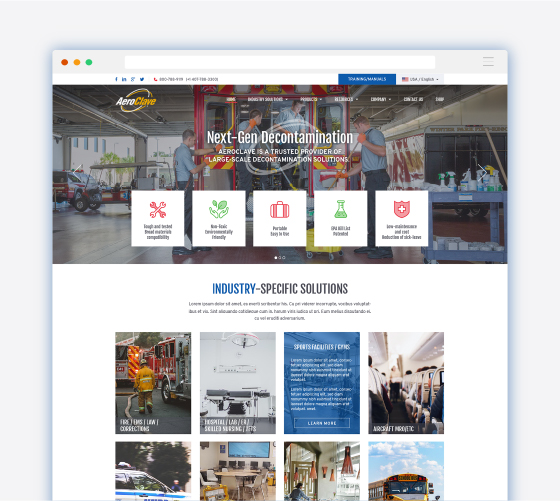 Website redesign - AeroClave