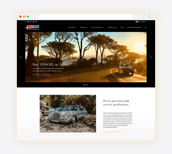 Website redesign - AMSOIL